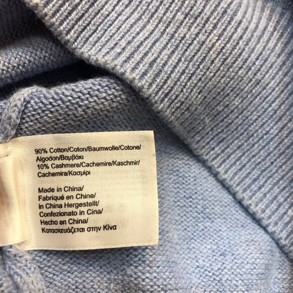 346 Brooks Brothers 1/4 Zip Long Sleeve Blue Pullover Size M - Picture 6 of 7